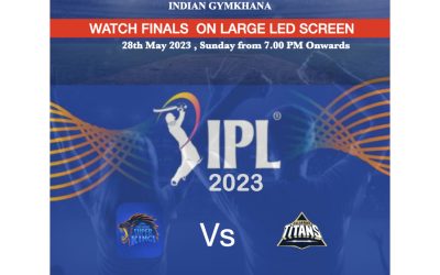 IPL 2023 finals  Screened live on Large LED screen