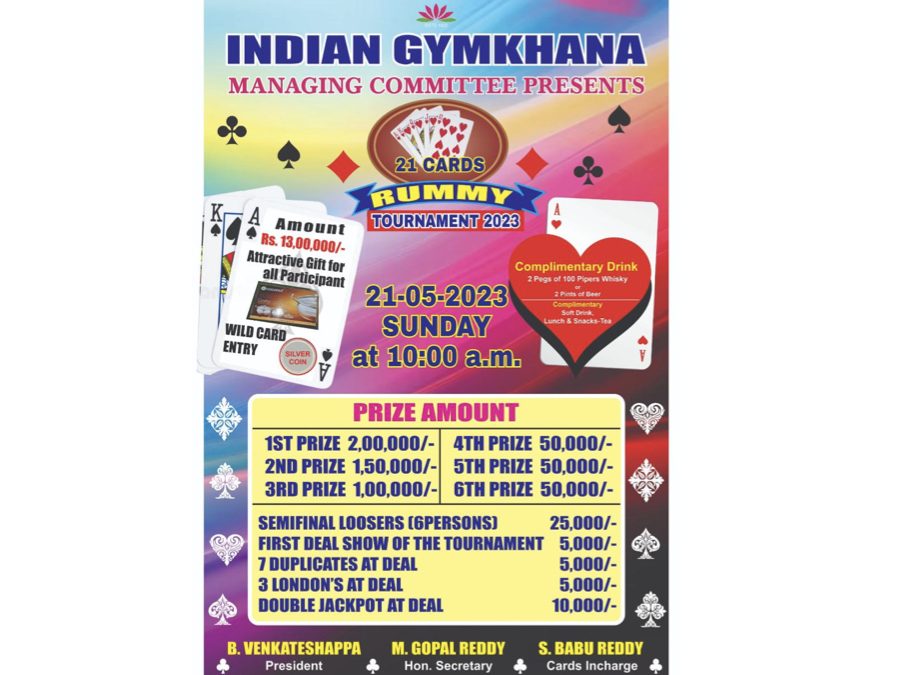 Indian Gymkhana Annual Rummy Tournament 2023