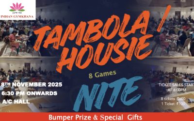Tambola / Housie Night on Saturday 8th November 2025.